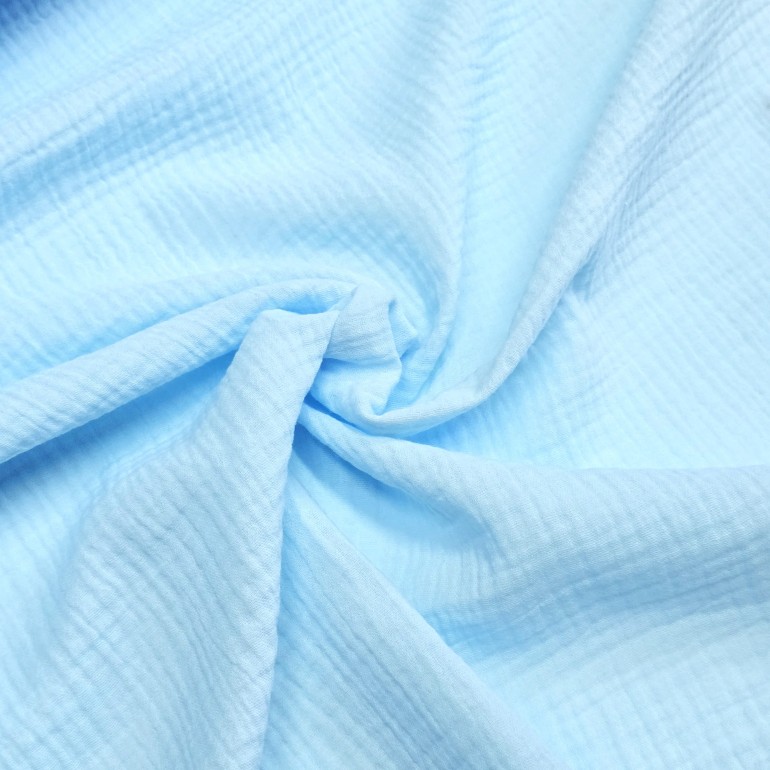 dziecięcy błękit- MUŚLIN - 100% BAWEŁNA 130G/M2