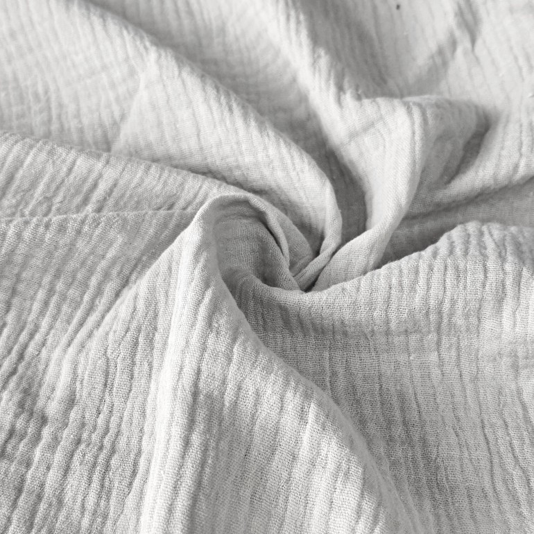 jasny popiel- MUŚLIN - 100% BAWEŁNA 130G/M2