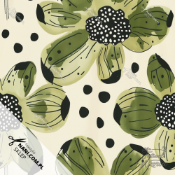 Zielone kwiaty – minimal